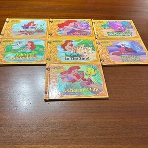 Vintage Ariel The Little Mermaid Disney Treasure Chest HC Books Lot Bundle of 7